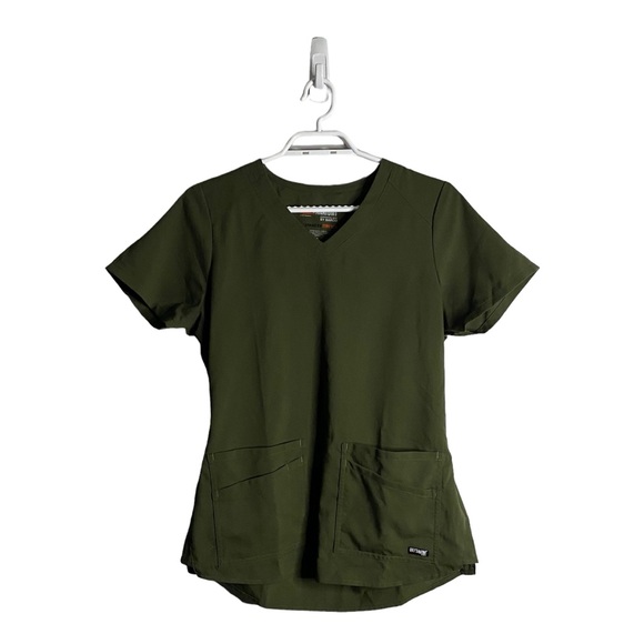 Grey's Anatomy Hunter Green Spandex Stretch Top - Picture 1 of 7